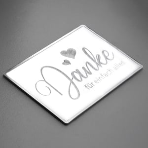 Silberbarren 100g "Danke - für einfach alles" Gravur-Silbertafel - Miniaturansicht 3
