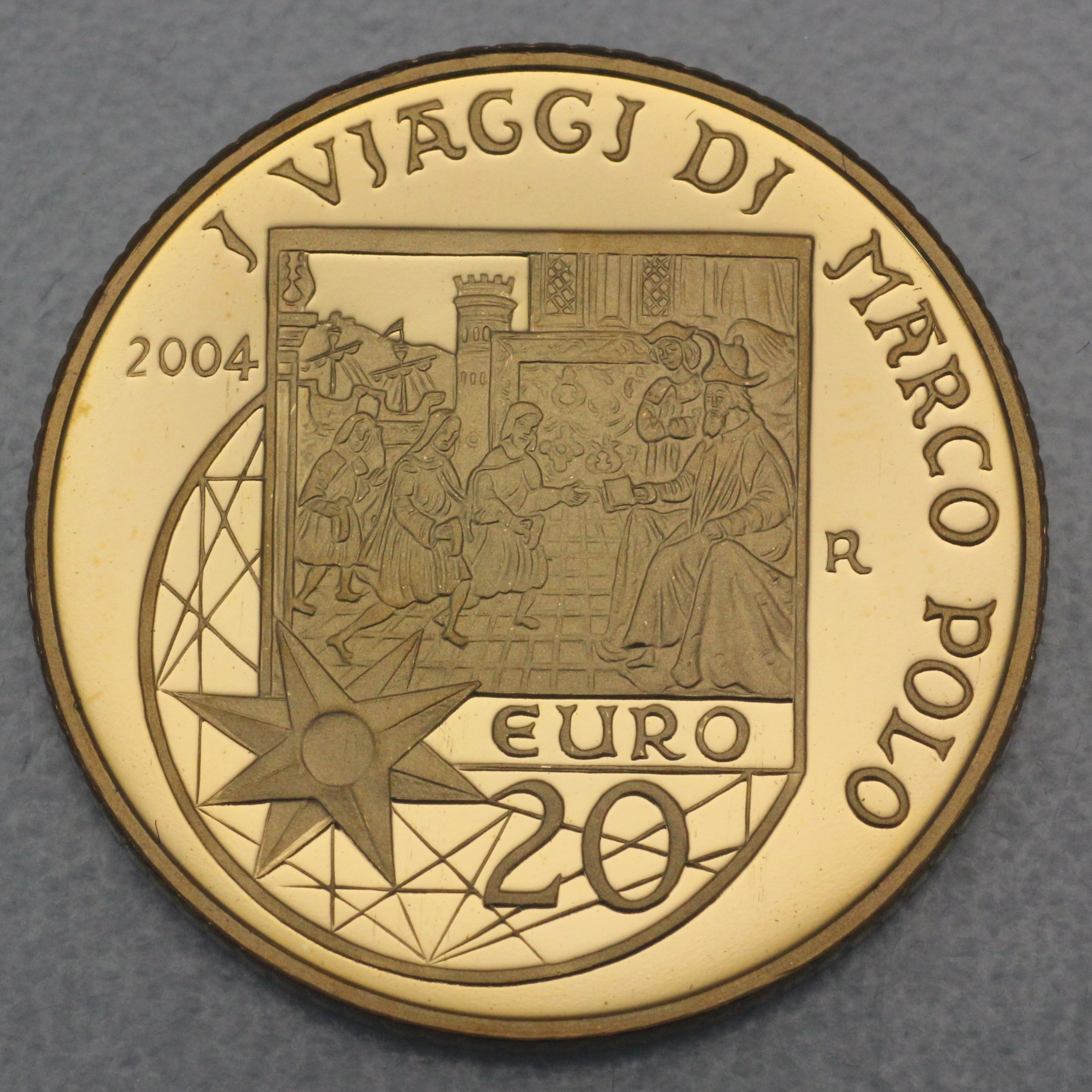 Goldmünze 20 Euro "I viaggi di Marco Polo" 2004 (PP) 750. Geburtstag Marco Polo (San Marino) - Hauptansicht