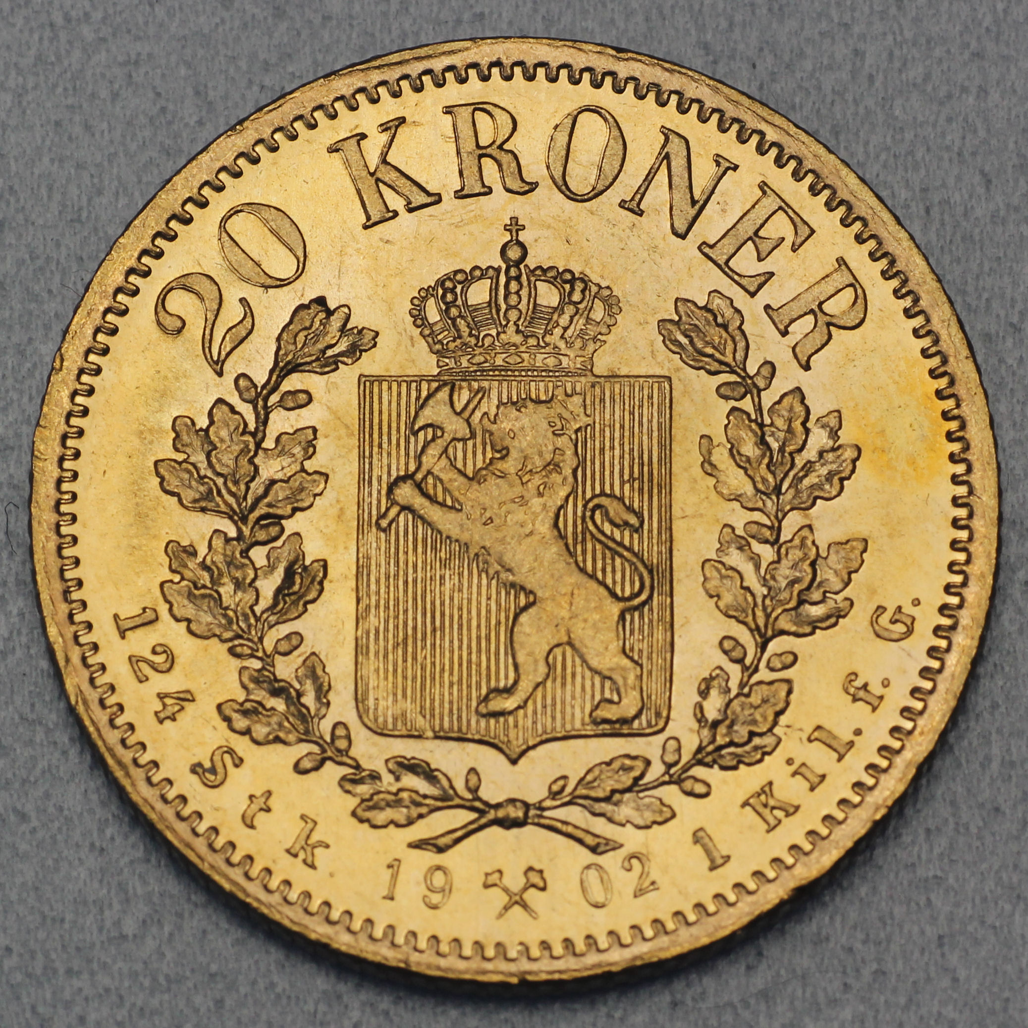 Goldmünze 20 Kroner "Oscar II." (Norwegen) - Detailansicht 1