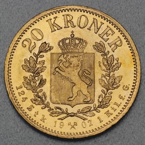 Goldmünze 20 Kroner "Oscar II." (Norwegen) - Miniaturansicht 2