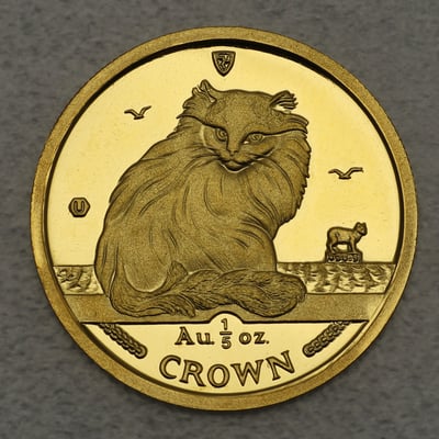 Goldmünze 1/5oz "Turkish Cat" 1995 Cats (Isle of Man) - Miniaturansicht 1