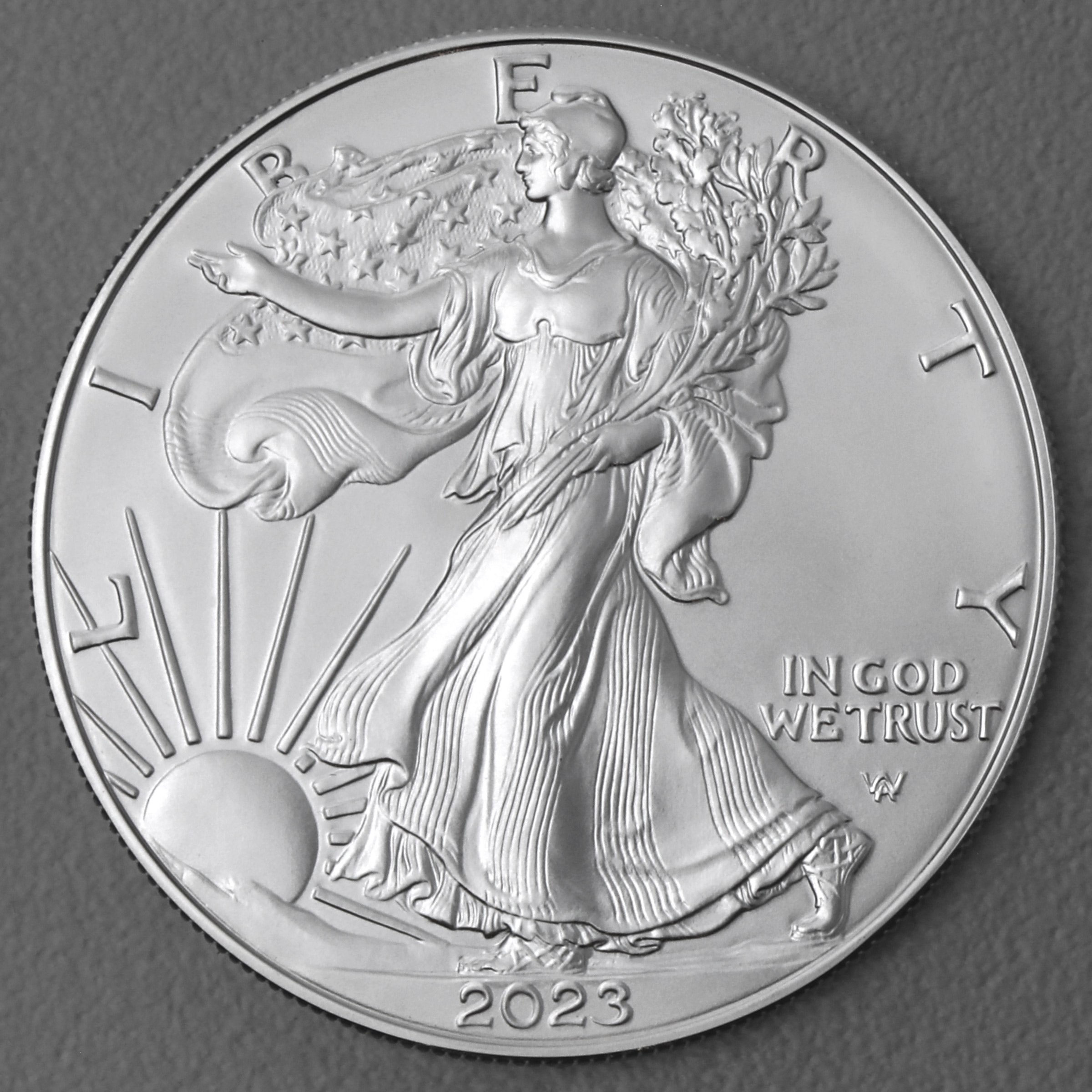 Silbermünze 1oz "American Eagle" verschiedene Jahrgänge (USA) 19% - Detailansicht 1