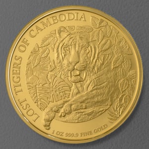 Goldmünze 1oz "Lost Tigers of Cambodia" 2023 (Kambodscha) - Miniaturansicht 1
