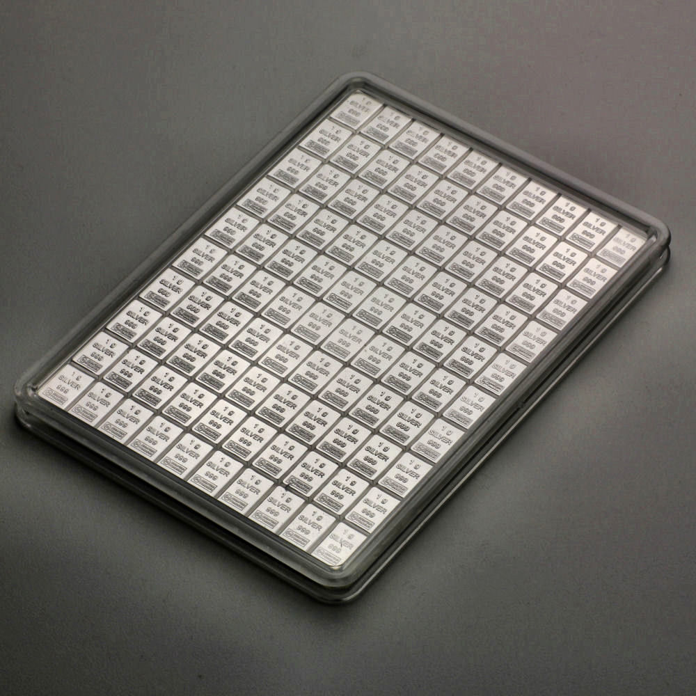 Silbertafel (100x 1g Feinsilber) "CombiBar" - Detailansicht 1