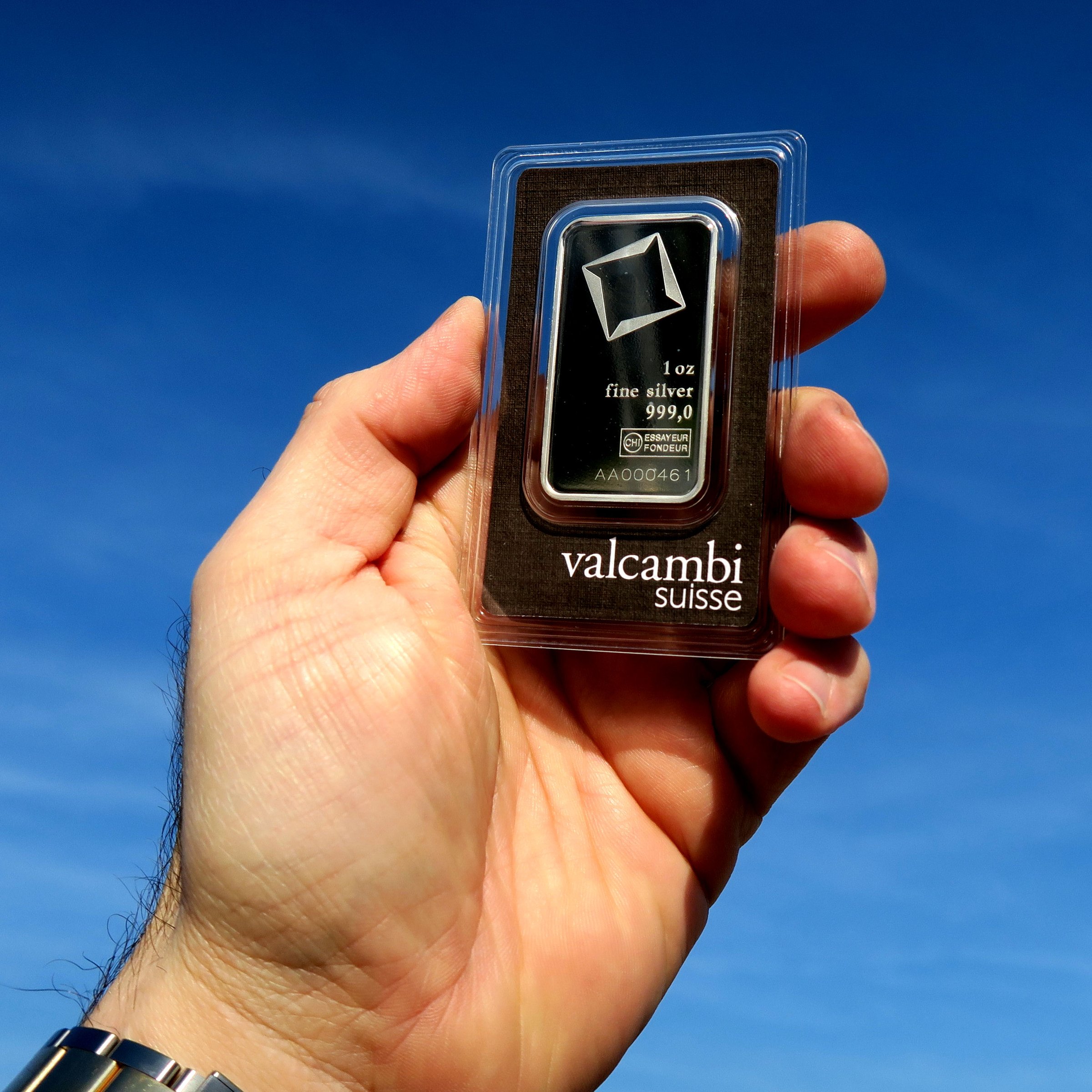 Silberbarren 1oz VALCAMBI, Blister - Detailansicht 2