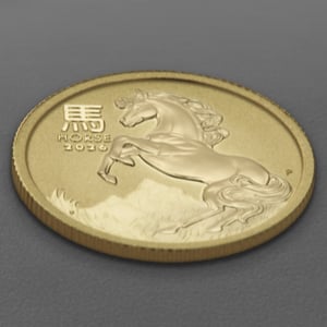 Goldmünze 1/20oz "Pferd" 2026 Lunar III – Year of the Horse (Australien) - Miniaturansicht 3