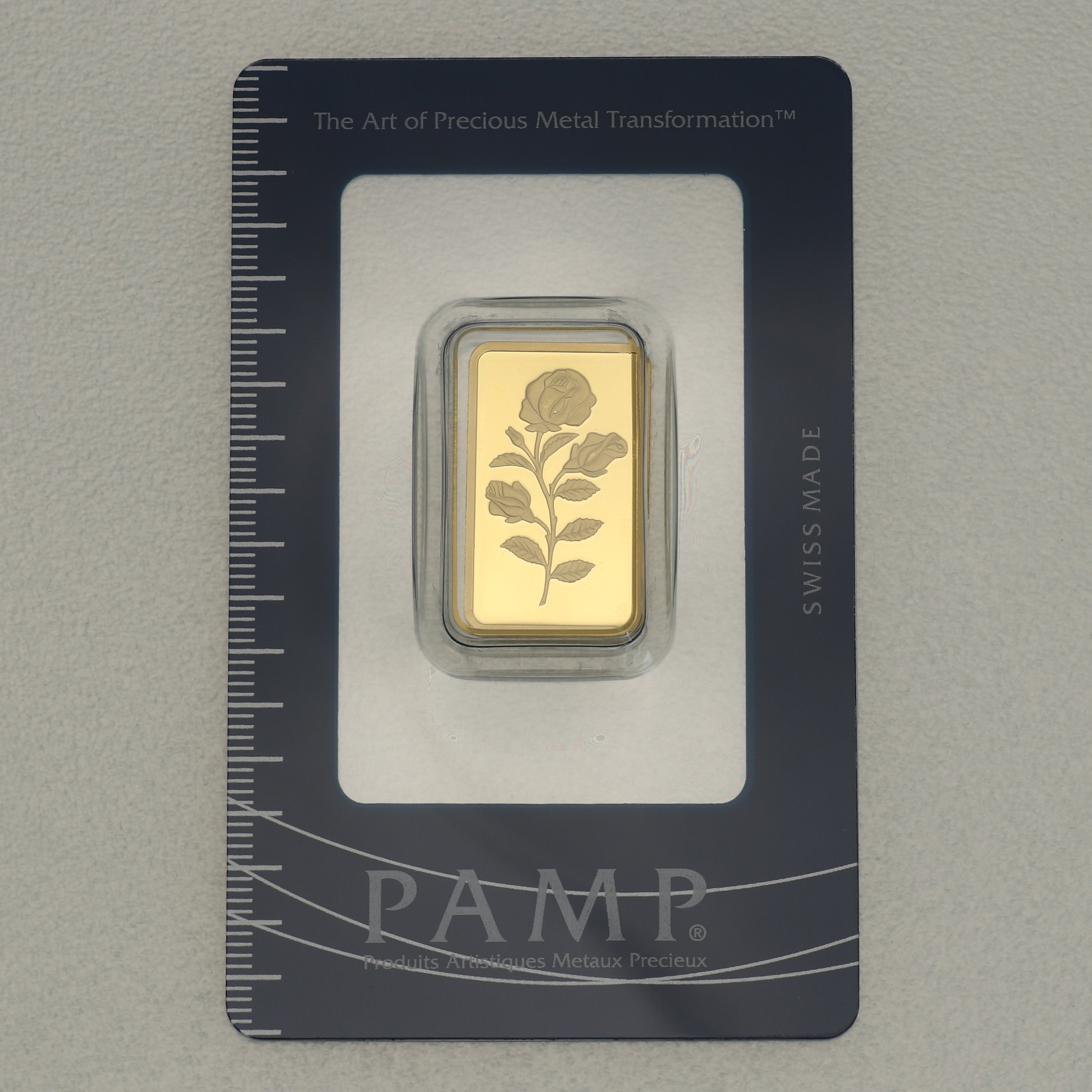 Goldbarren 10g PAMP "Rose" - Hauptansicht
