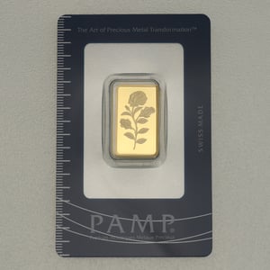 Goldbarren 10g PAMP "Rose" - Hauptansicht