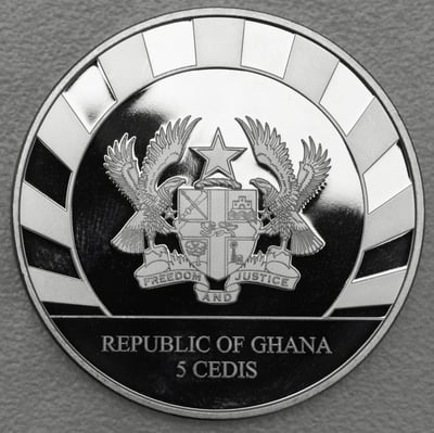 Silbermünze 1oz "Wollmammut" 2019 Giants of Ice Age (Ghana) - Miniaturansicht 2