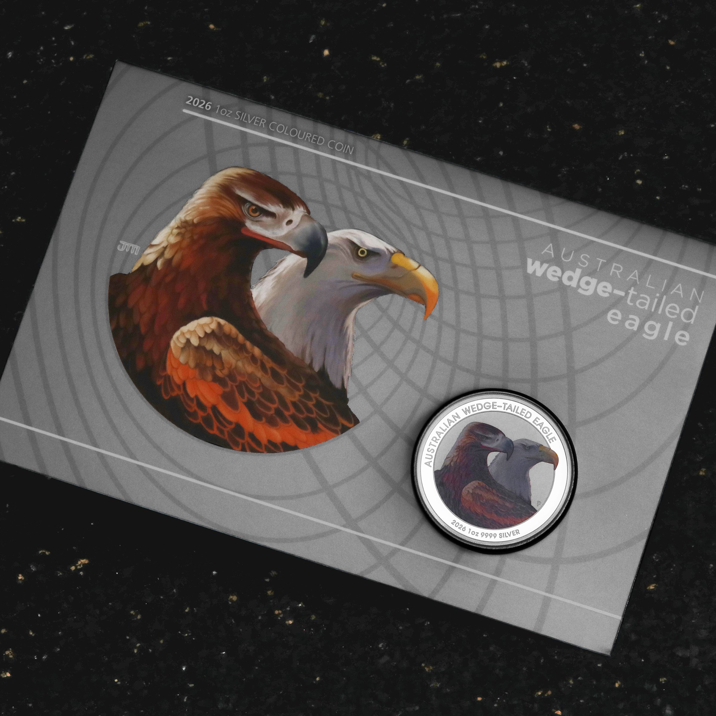 Silbermünze 1oz "Wedge-tailed Eagle" 2026 (koloriert) in Coin Card (Australien) - Detailansicht 4