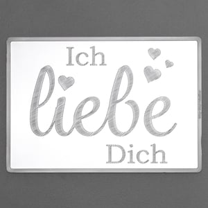Silberbarren 100g "Ich liebe Dich" Gravur-Silbertafel - Hauptansicht