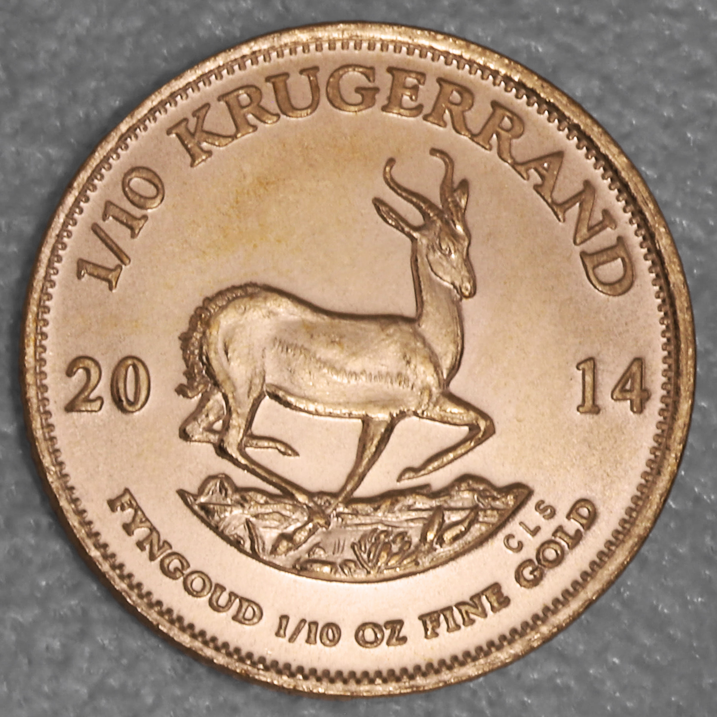 Goldmünze 1/10oz "Krügerrand" 2014 (Südafrika) - Hauptansicht