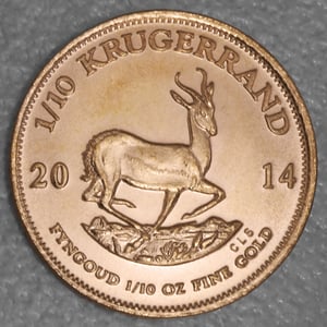 Goldmünze 1/10oz "Krügerrand" 2014 (Südafrika) - Hauptansicht