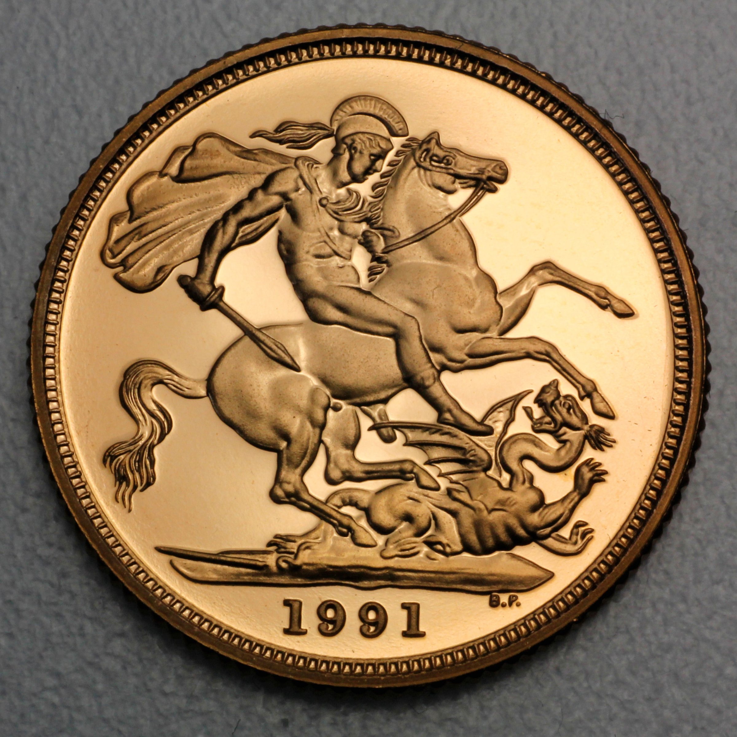 Goldmünze 1 Sovereign "Elizabeth II." 1985-1997 (Großbritannien) - Detailansicht 1