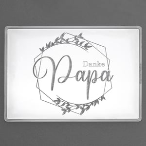 Silberbarren 100g "Danke - Papa" Gravur-Silbertafel - Hauptansicht