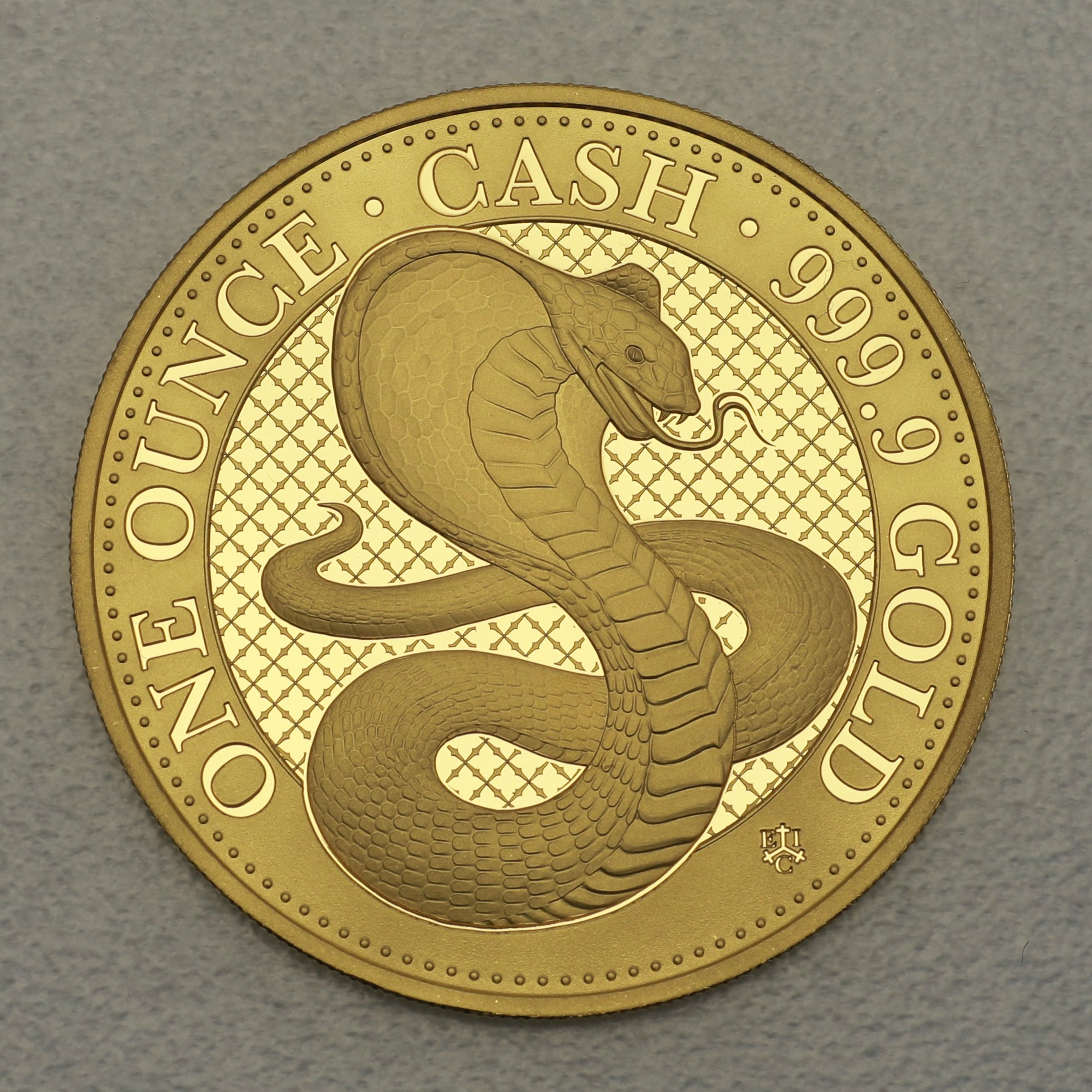 Goldmünze 1oz "Kobra" 2022 Cash Coin Indian Wildlife (St. Helena) - Hauptansicht