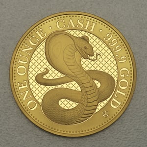 Goldmünze 1oz "Kobra" 2022 Cash Coin Indian Wildlife (St. Helena) - Hauptansicht