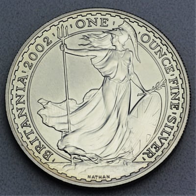 Silbermünze 1oz "Britannia" 2002 (Großbritannien) - Miniaturansicht 1