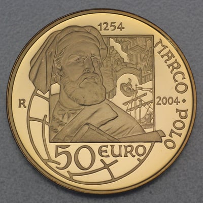 Goldmünze 50 Euro "Marco Polo" 2004 (PP) 750. Geburtstag Marco Polo (San Marino) - Miniaturansicht 1