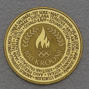 Goldmünze 100 Krooni "Olympische Spiele" 2004 (Estland) - Hauptansicht