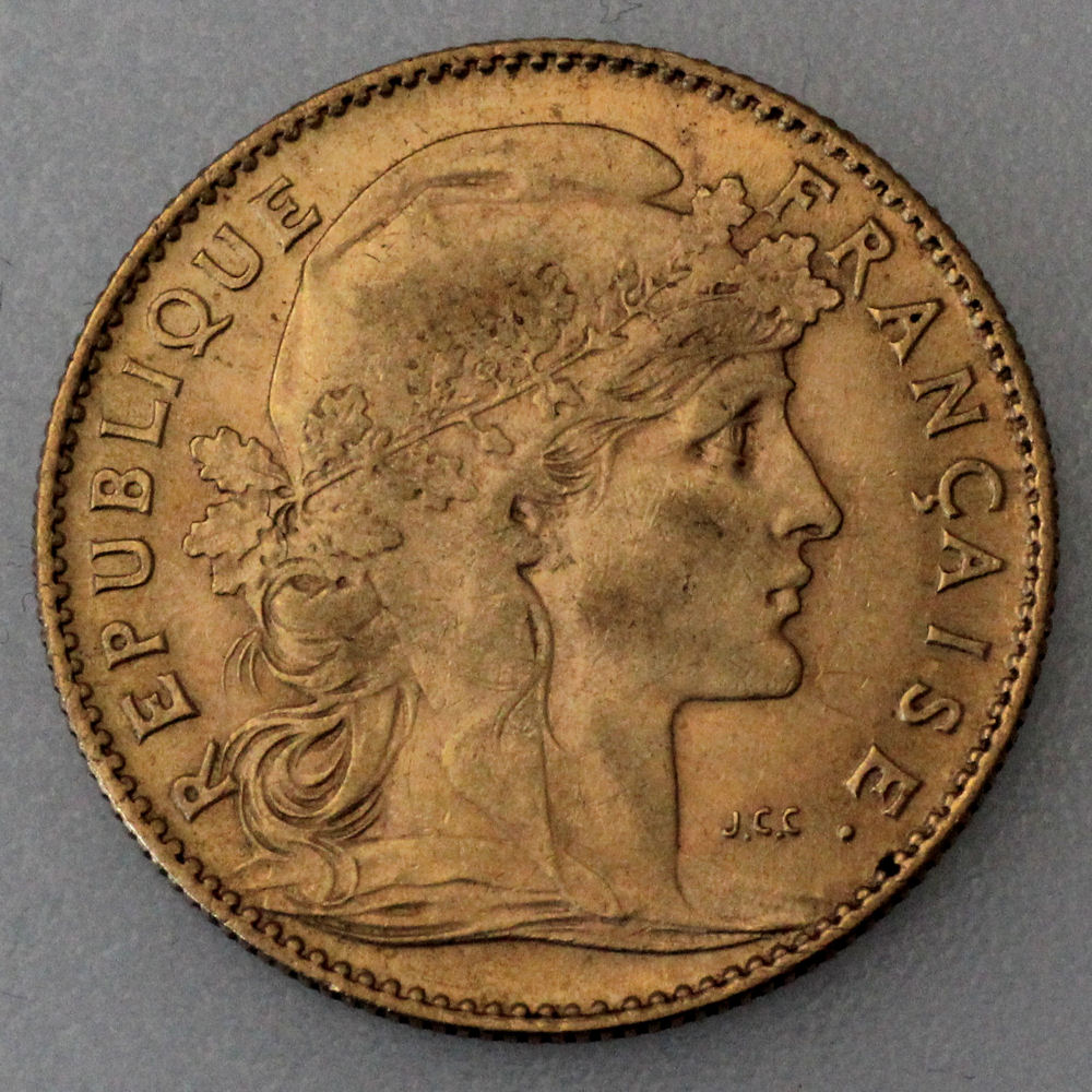 Goldmünze 10 Francs "Marianne" (Frankreich) - Hauptansicht