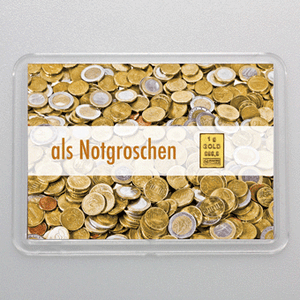 Goldbarren 1g "Gold als Notgroschen" (Flip) - Hauptansicht