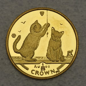 Goldmünze 1/25oz "Somali Kittens" 2001 Cats (Isle of Man) - Miniaturansicht 1