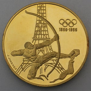 Goldmünze 500 Francs "Olympiade" 1994 (Frankreich) - Miniaturansicht 1