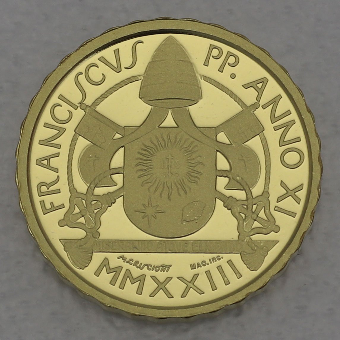 Goldmünze "10 Euro - 2023" Die Taufe (Vatikanstadt) - Detailansicht 1