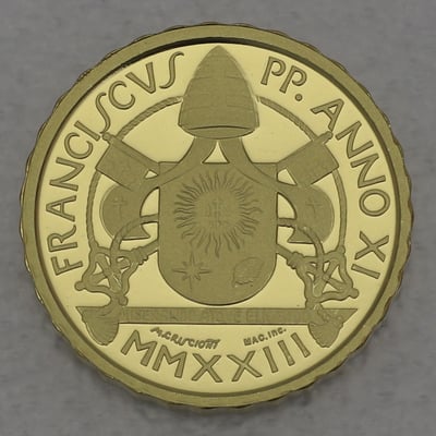 Goldmünze "10 Euro - 2023" Die Taufe (Vatikanstadt) - Miniaturansicht 2