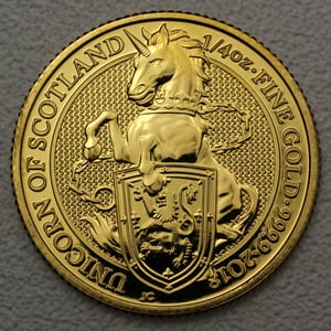 Goldmünze 1/4oz "Unicorn of Scotland" 2018 The Queen s Beasts (Großbritannien) - Hauptansicht