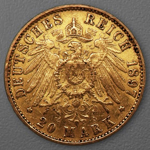 Goldmünze 20 Mark "Stadtwappen Hamburg" 1897-J J.212 (Hamburg) - Miniaturansicht 2