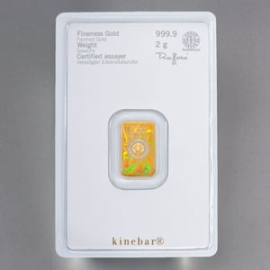 Goldbarren 2g "Kinebar" (Goldperlenmotiv) HERAEUS - Miniaturansicht 2