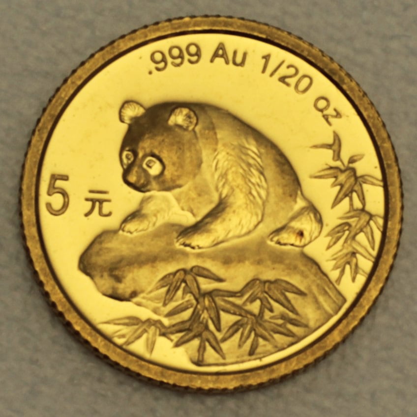 Goldmünze 1/20oz "Panda" 1999 (China) - Hauptansicht