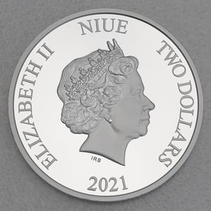 Silbermünze 1oz "Gandalf the Grey" 2021 koloriert The Lord of the Rings (Niue) - Miniaturansicht 2