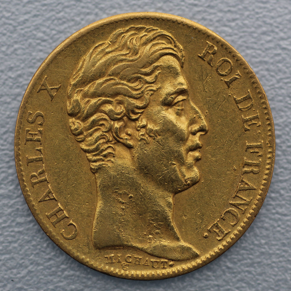 Goldmünze 20 Francs "Charles X." (Frankreich) - Hauptansicht