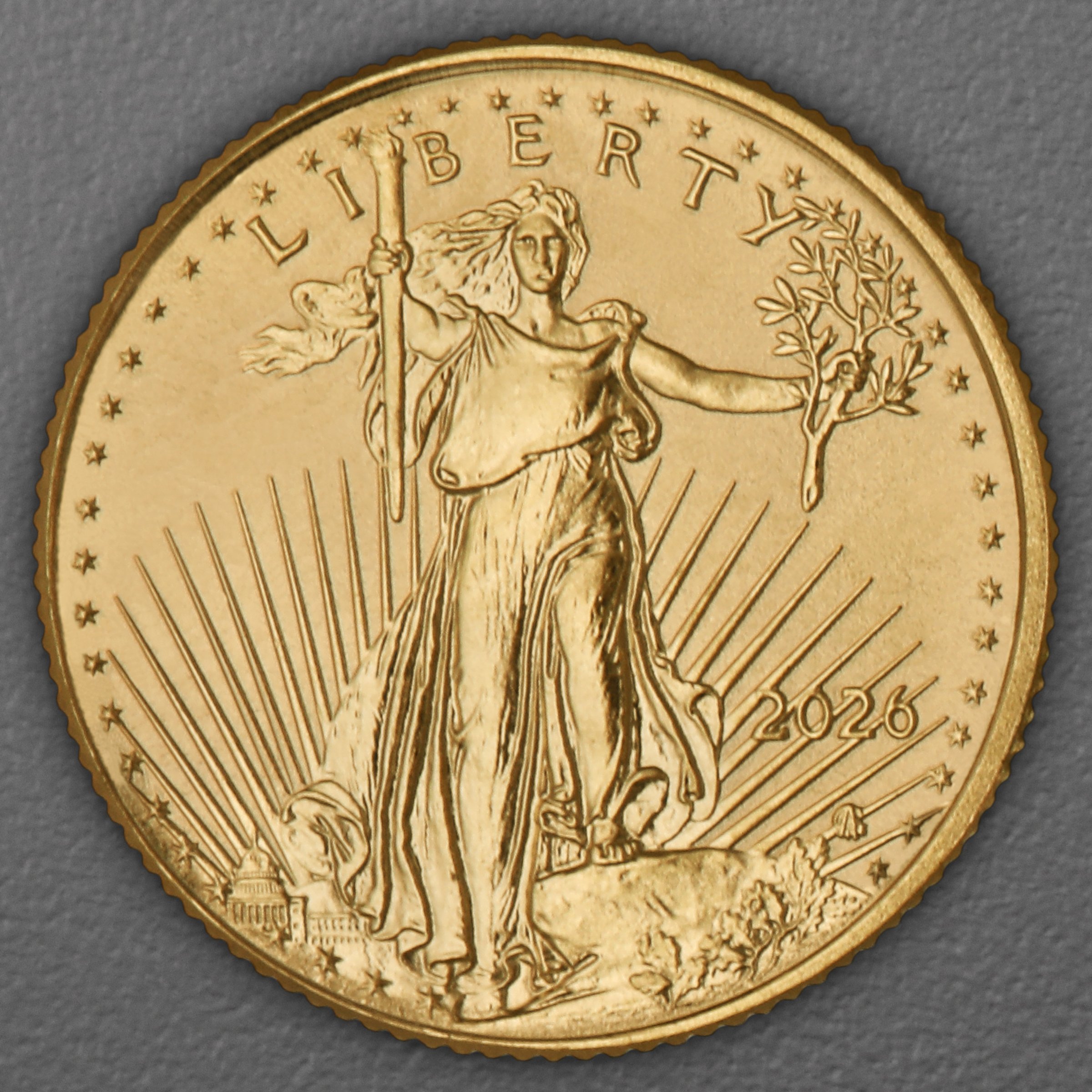 Goldmünze 1/10oz "American Eagle" aktueller Jahrgang (USA) - Detailansicht 1