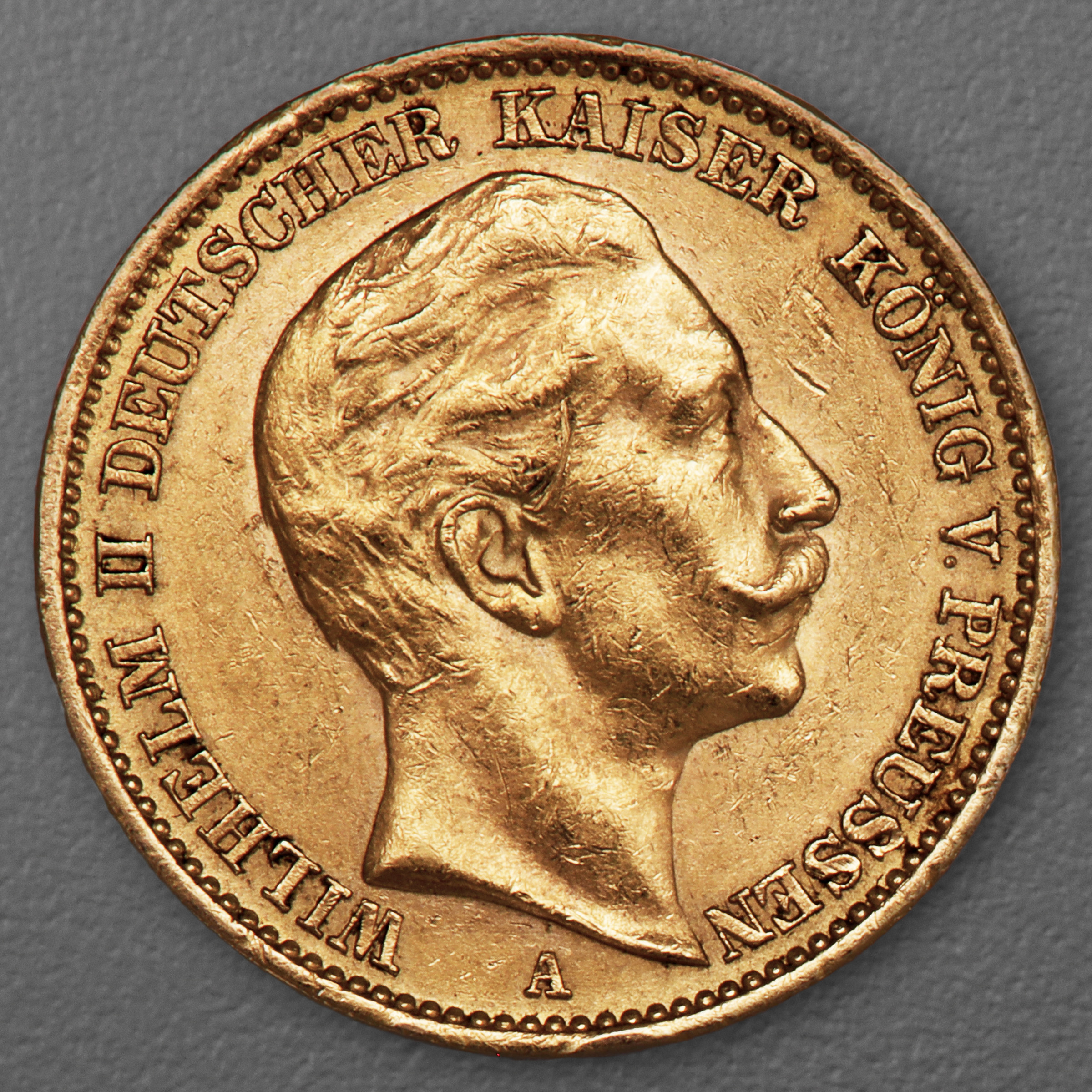 Goldmünze 20 Mark "Wilhelm II." 1910-A J.252 (Preußen) - Hauptansicht