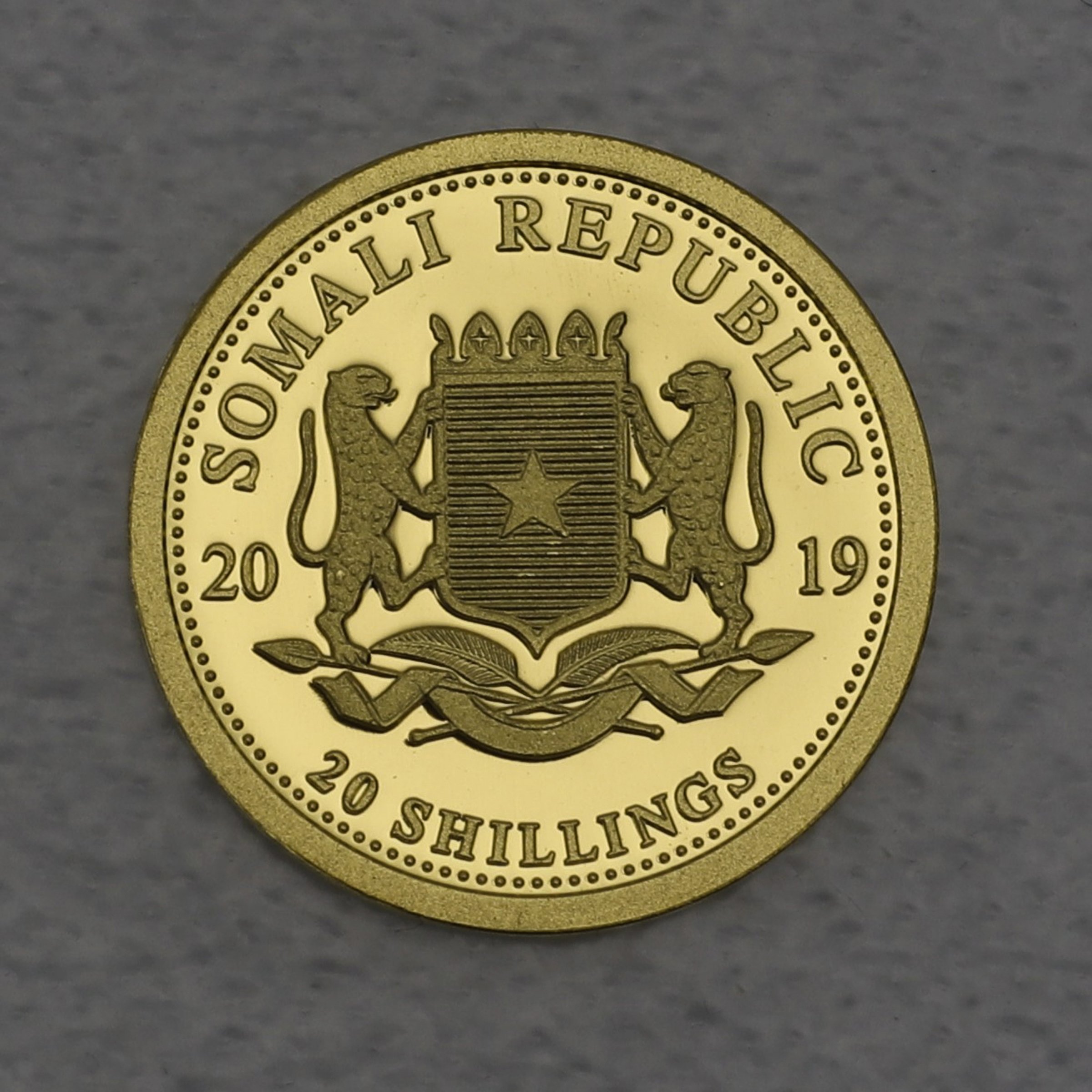 Goldmünze 1/50oz "Elefant" 2019 African Wildlife (Somalia) - Detailansicht 1
