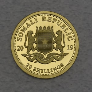 Goldmünze 1/50oz "Elefant" 2019 African Wildlife (Somalia) - Miniaturansicht 2