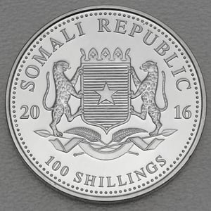 Silbermünze 1oz "Elefant" 2016 (vergoldet) African Wildlife (Somalia) - Miniaturansicht 2