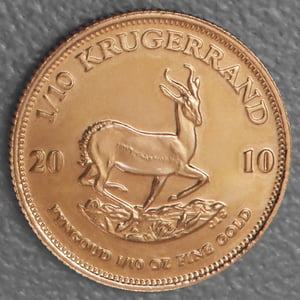 Goldmünze 1/10oz "Krügerrand" 2010 (Südafrika) - Hauptansicht