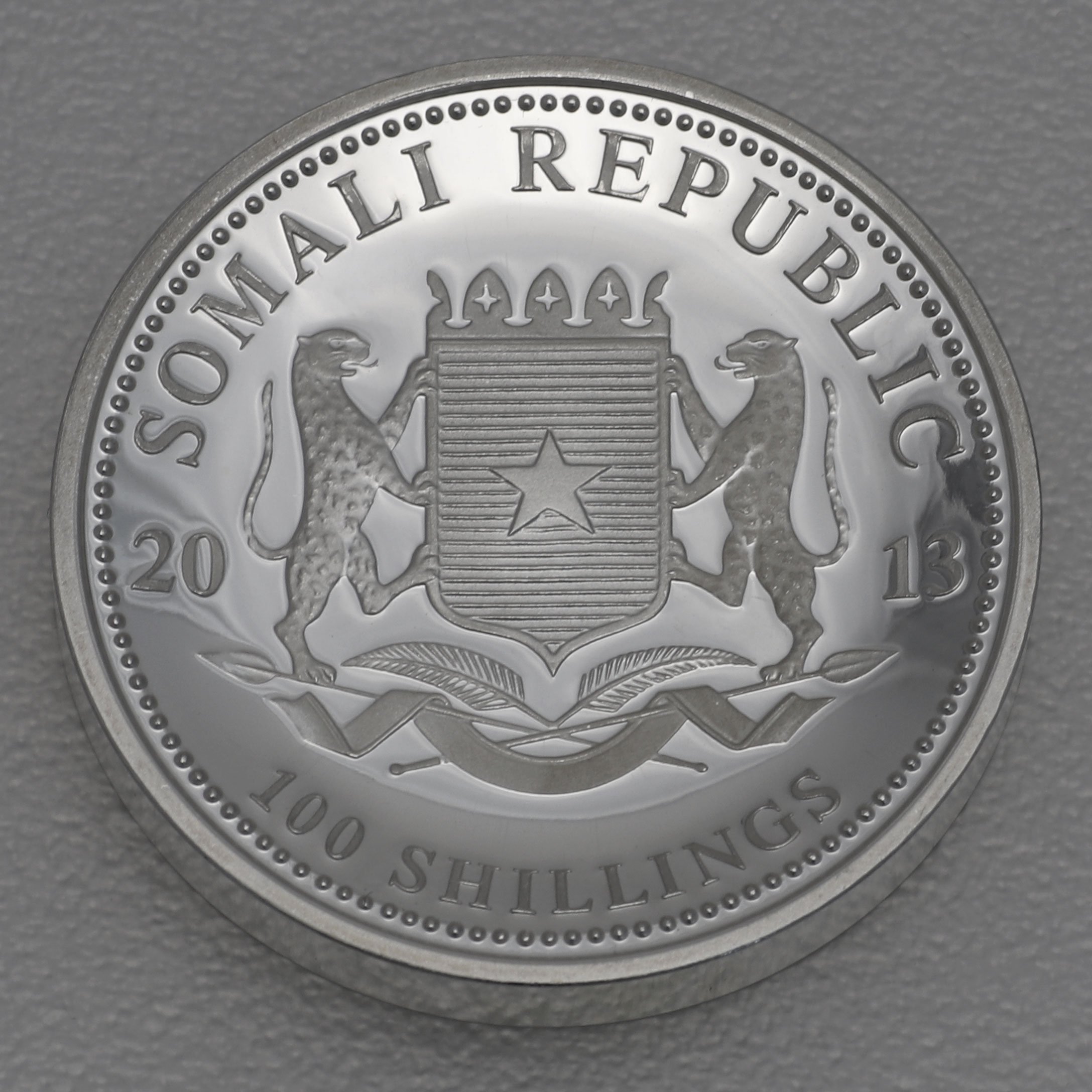 Silbermünze 1oz "Somalia Elefant 2013" HR gilded (Somalia) - Detailansicht 1