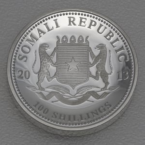 Silbermünze 1oz "Somalia Elefant 2013" HR gilded (Somalia) - Miniaturansicht 2
