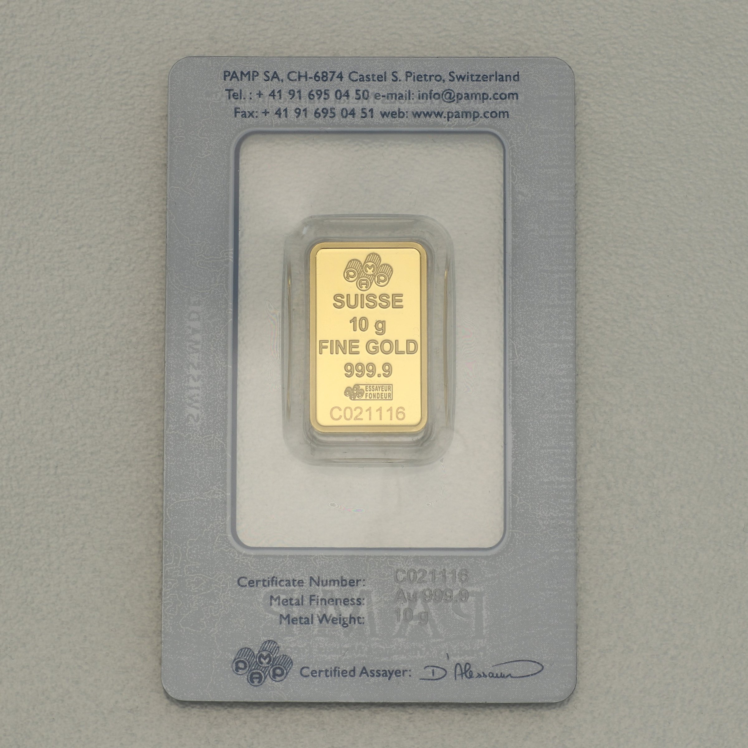 Goldbarren 10g PAMP "Rose" - Detailansicht 1