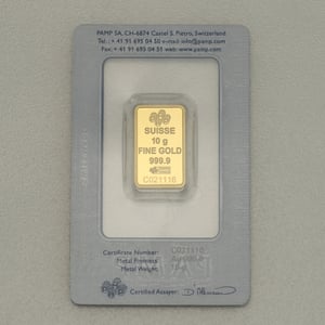 Goldbarren 10g PAMP "Rose" - Miniaturansicht 2