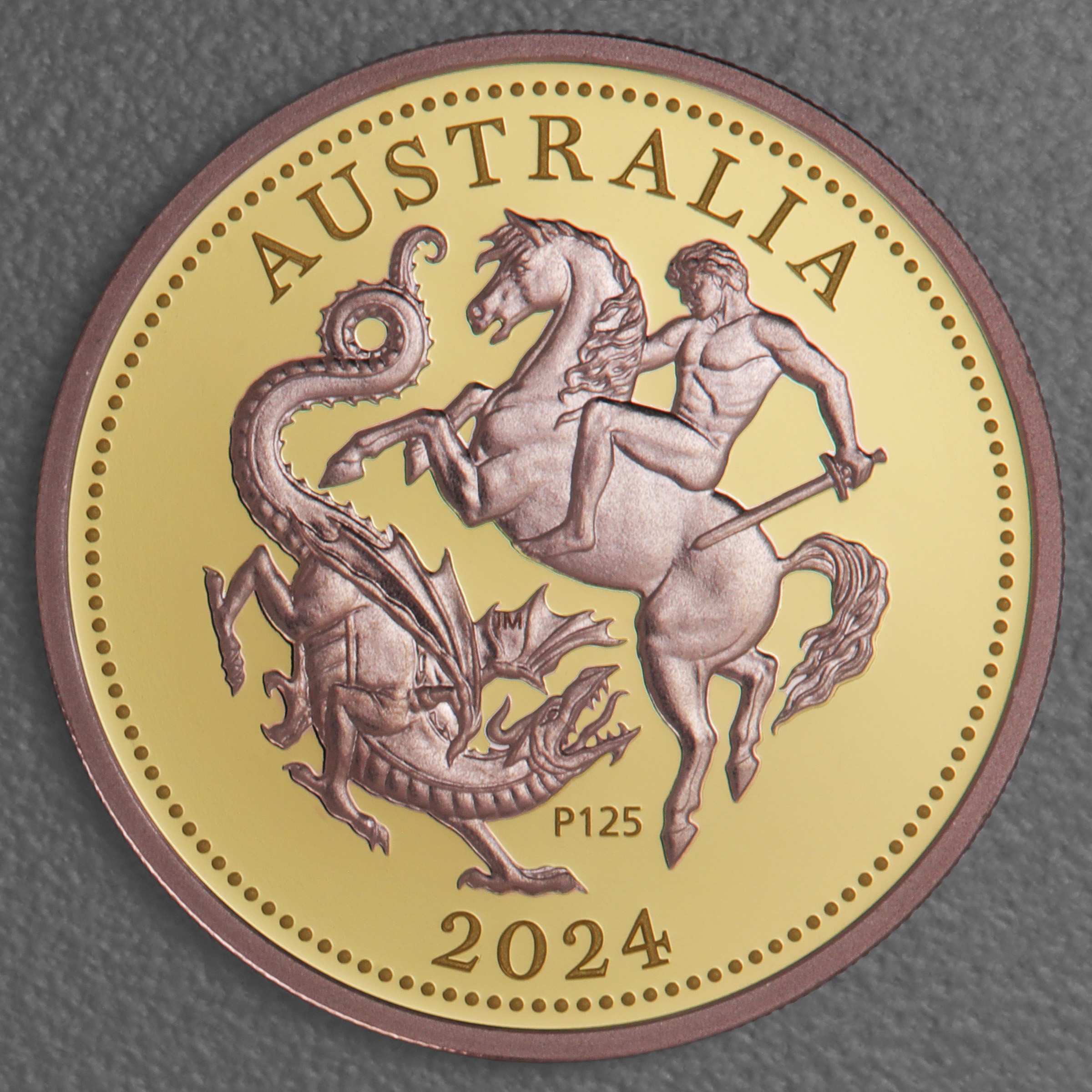 Goldmünze Five Sovereign "125th Anniversary" 2024 (PP/rosévergoldet) (Australien) - Hauptansicht