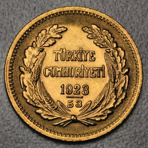 Goldmünze 250 Piaster "Atatürk/Inonu" (Türkei) - Hauptansicht