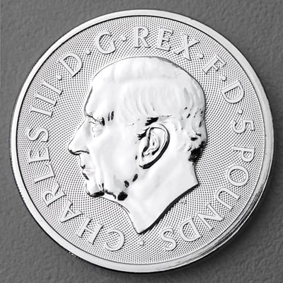Silbermünze 2oz "Bull of Clarence" 2023 Royal Tudor Beasts 19% (Großbritannien) - Miniaturansicht 2