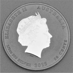Silbermünze 1/2oz "Ziege" 2015 Lunar II – Year of the Goat (Australien) - Miniaturansicht 2